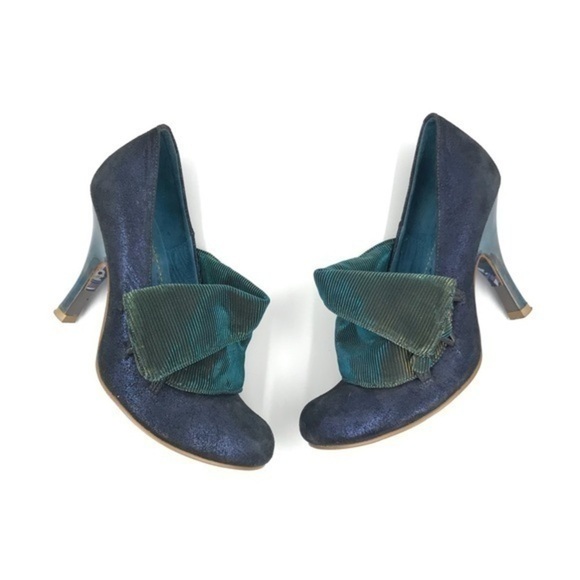 Irregular Choice Blue Green Flick Flack Heels 6.5 - Picture 4 of 10